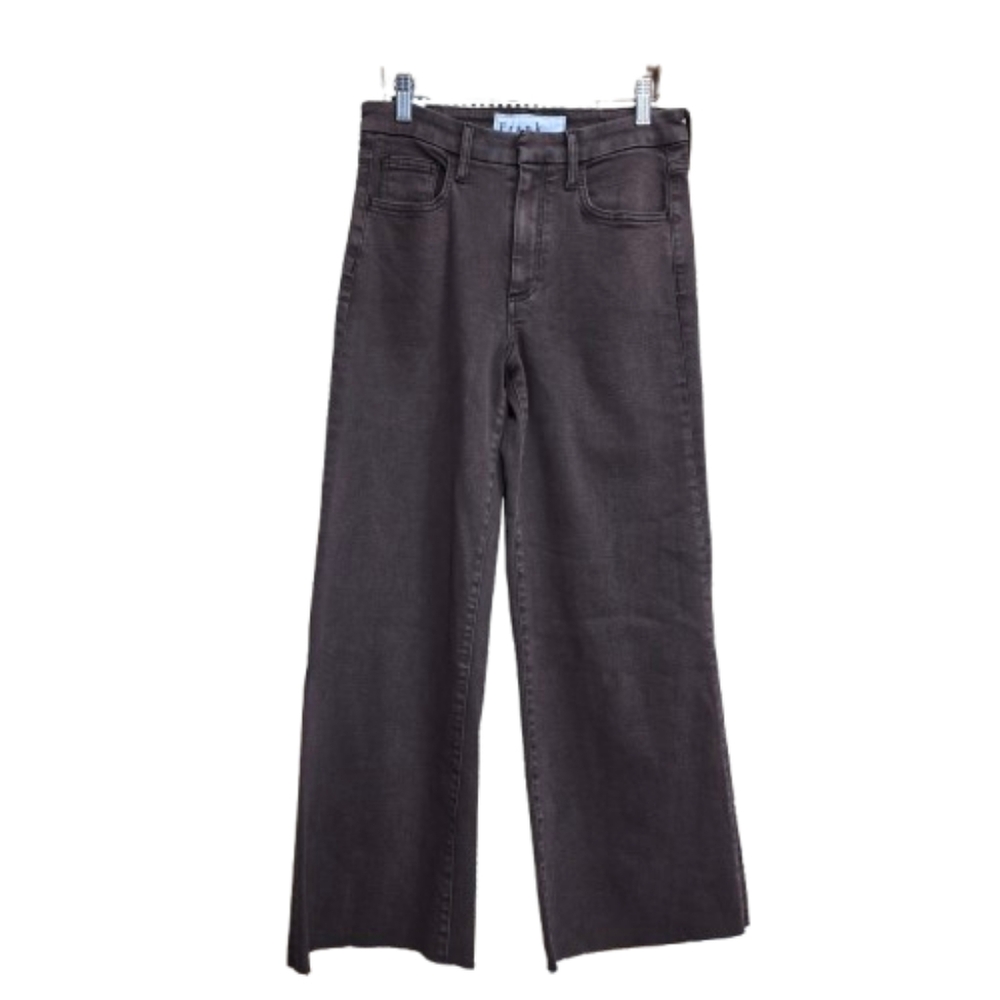 Frank & Eileen Women's Wide-Leg Jeans in Charcoal